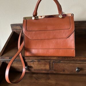 The LIMITED Tan Satchel Crossbody Bag